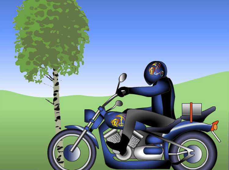 Geburtstagskarte Biker Bild 1